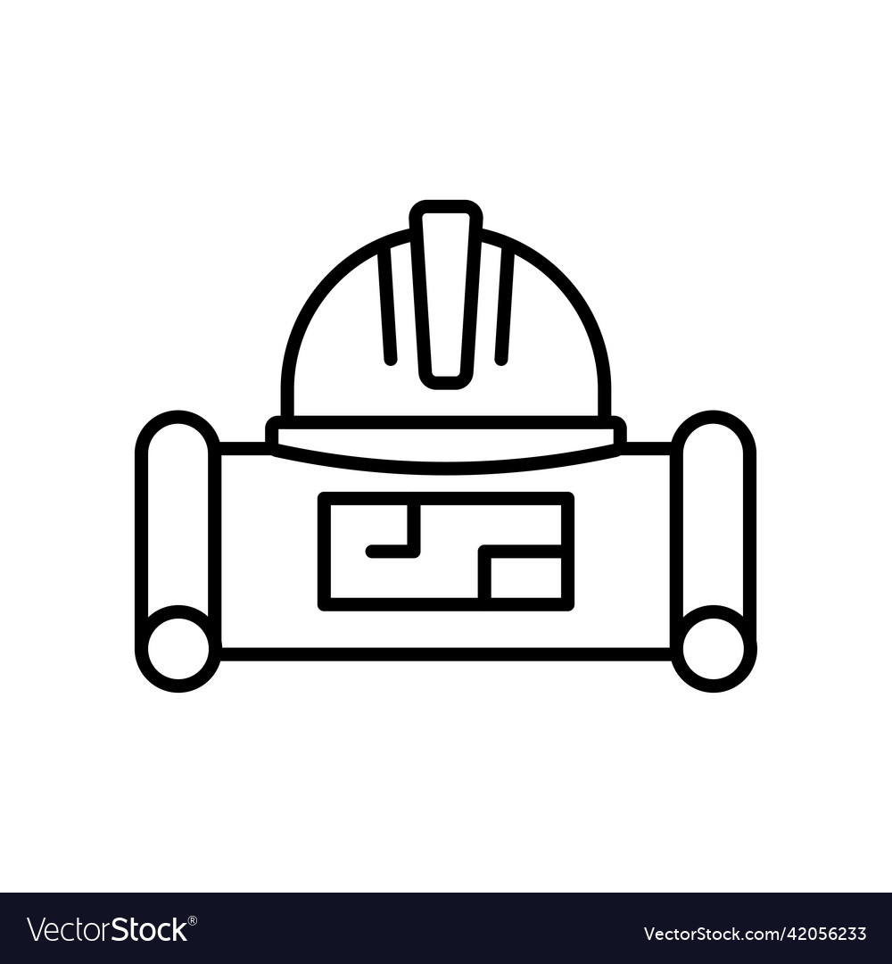 Engineering project line icon linear style sign