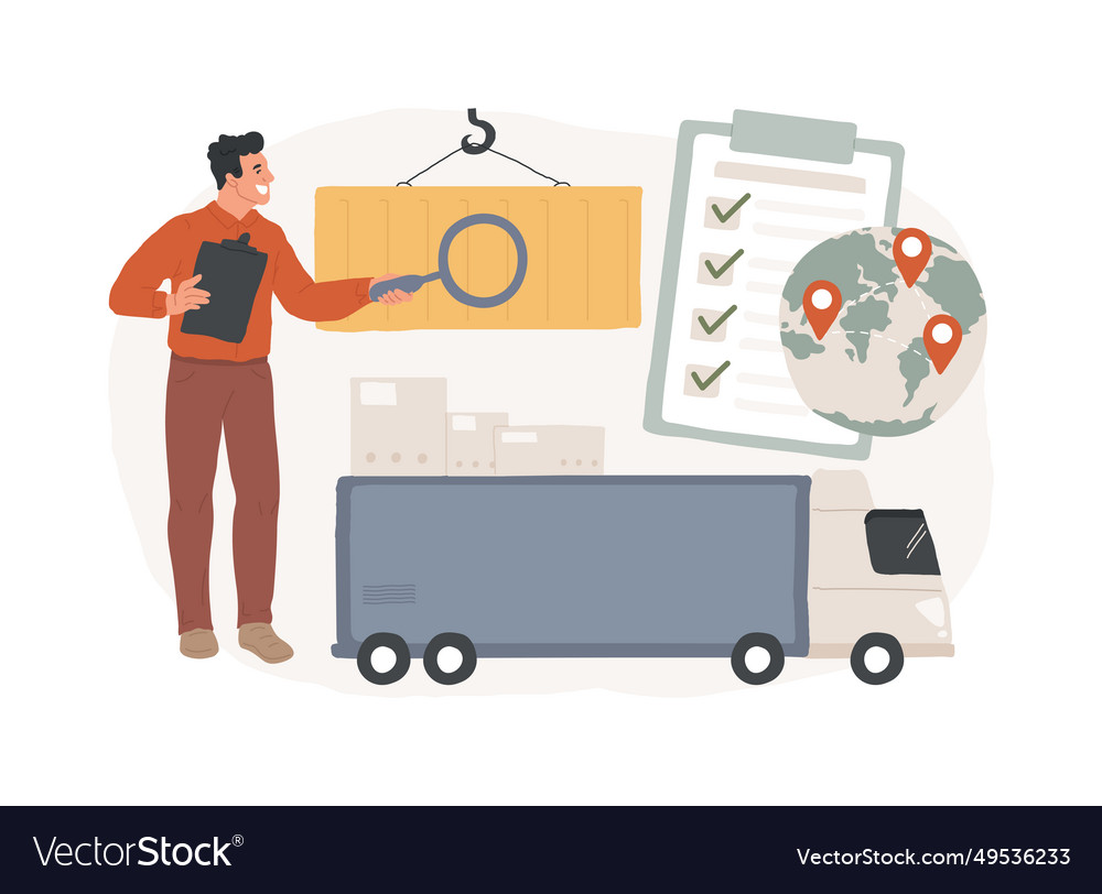 Export control isolated concept vector image Export control isolated concept