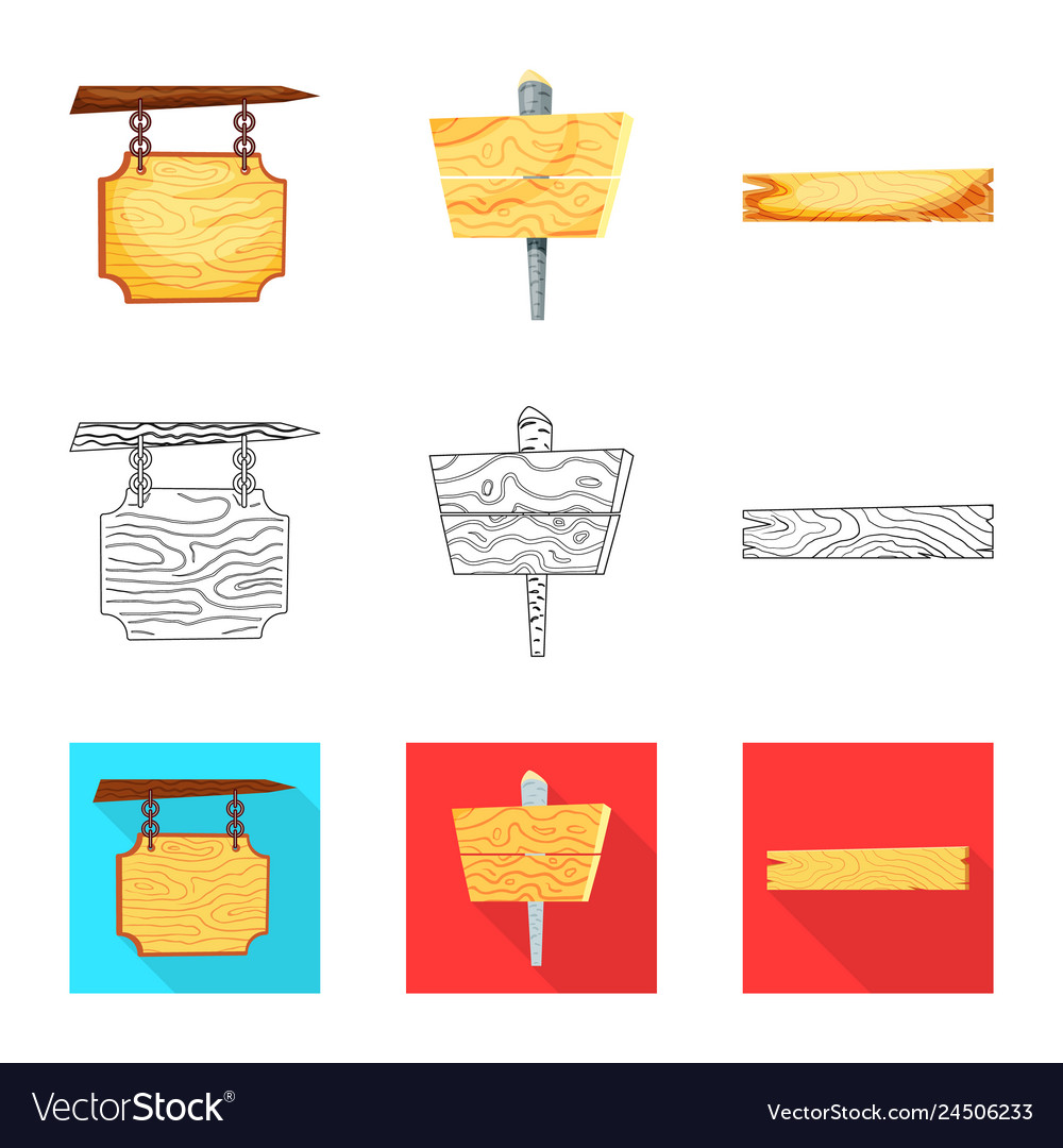Isolated object of raw and forest sign collection vector image Isolated object of raw and forest sign collection