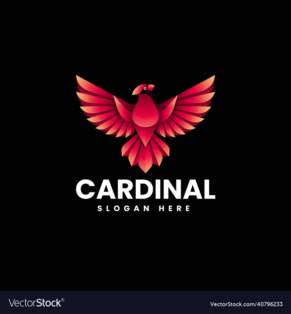 Logo cardinal gradient colorful style