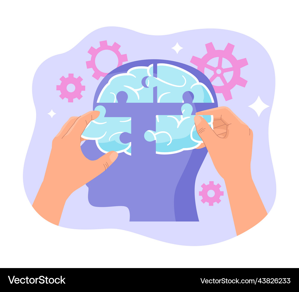 Mental health concept Royalty Free Vector Image