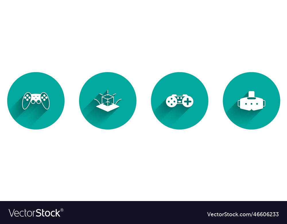 Set gamepad 3d modeling and virtual reality vector image Set gamepad 3d modeling and virtual reality