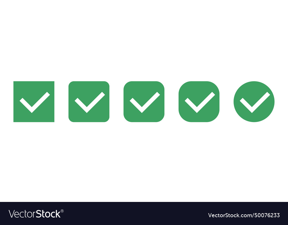 Simple minimalistic check mark icon