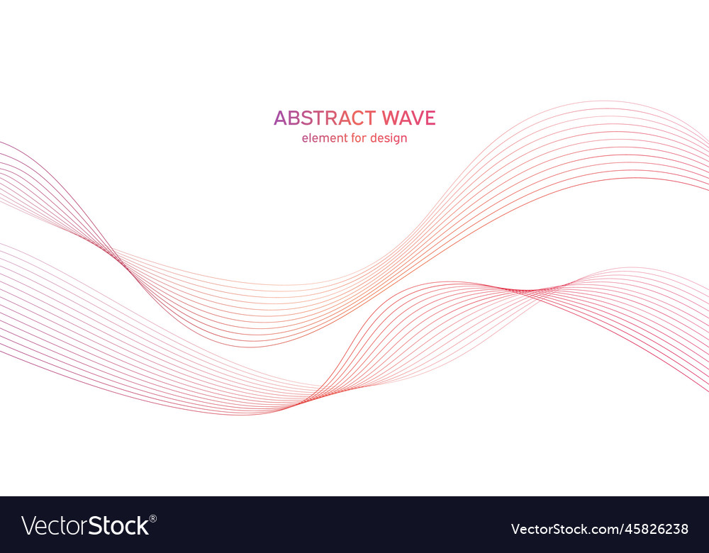 Abstract colorful wave element for design vector image Abstract colorful wave element for design
