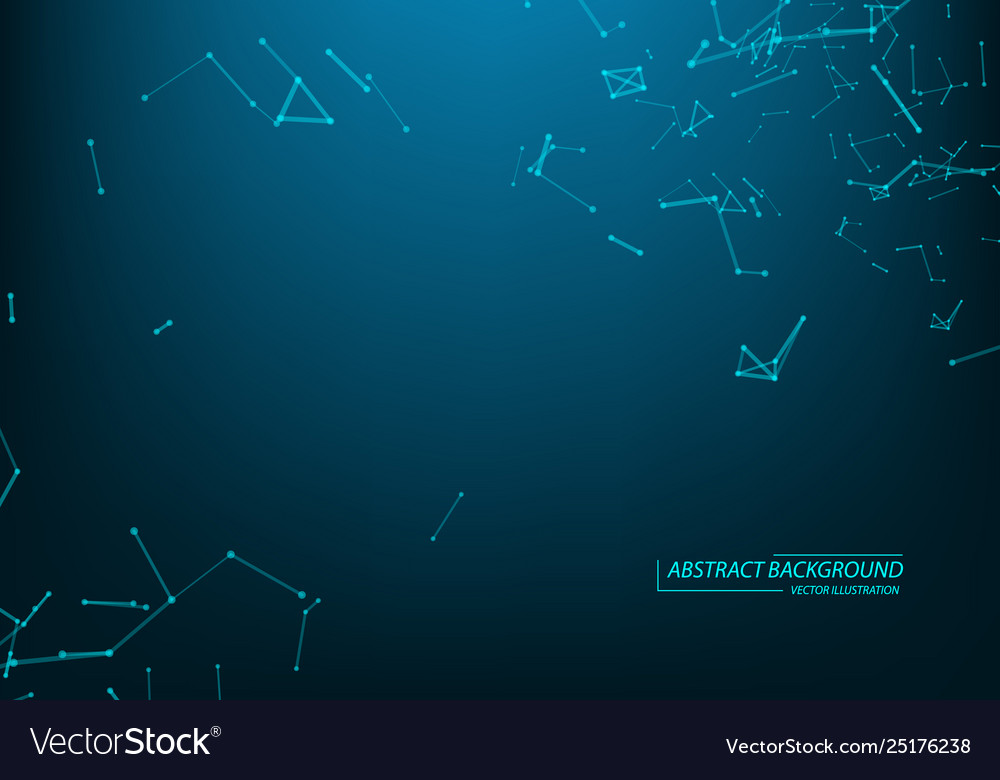 Abstract particles and lines plexus effect vector image Abstract particles and lines plexus effect