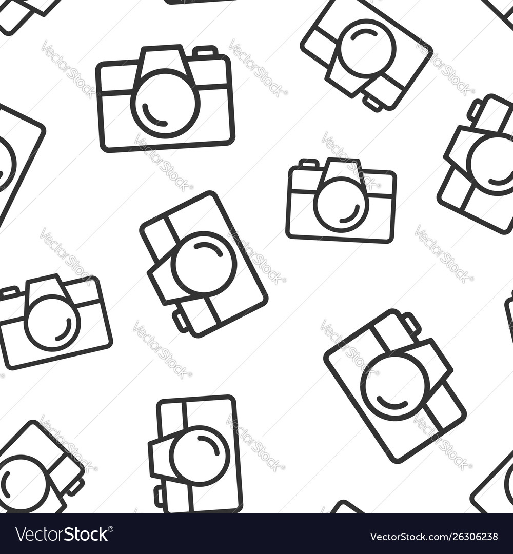 Camera device sign icon seamless pattern vector image Camera device sign icon seamless pattern