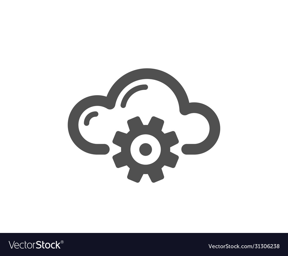 Cloud computing process icon internet data
