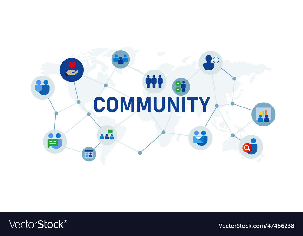 Community volunteering organization concept