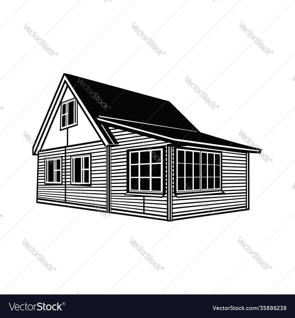 Detailed house isolated