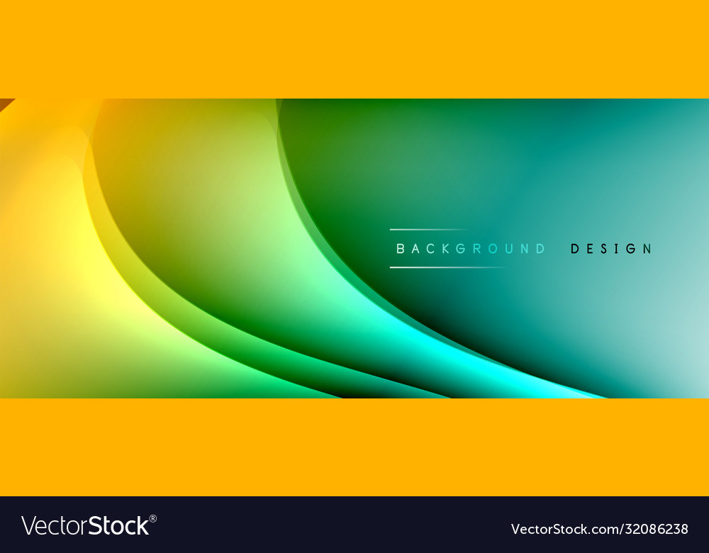 Fluid gradient waves with shadow lines and glowing