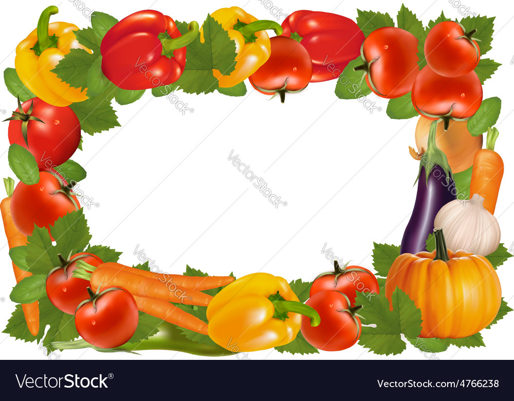 Frame Made Of Vegetables Royalty Free Vector Image