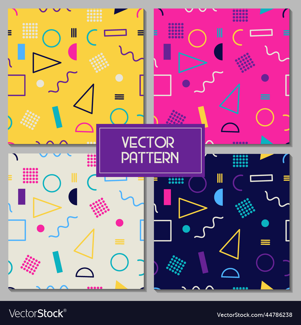 Geometric outline colorful lines pattern vector image Geometric outline colorful lines pattern