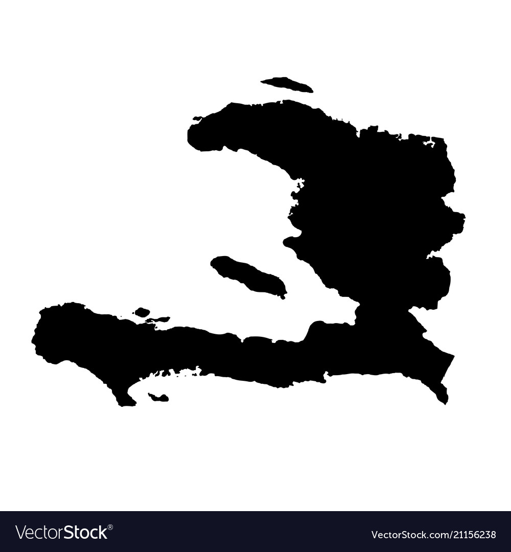 Haiti Map - Black Outline