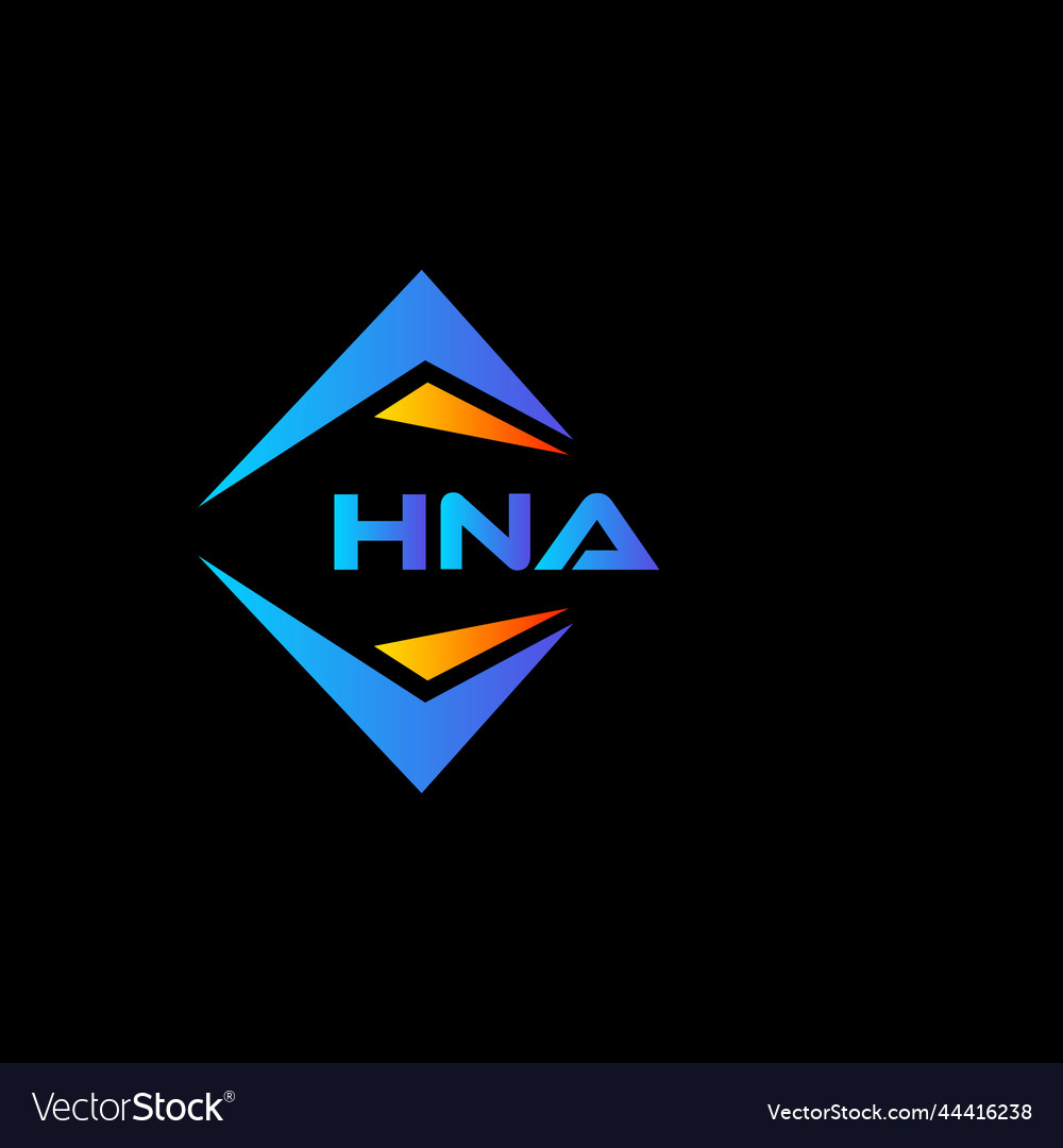 Hna abstract technology logo design on black