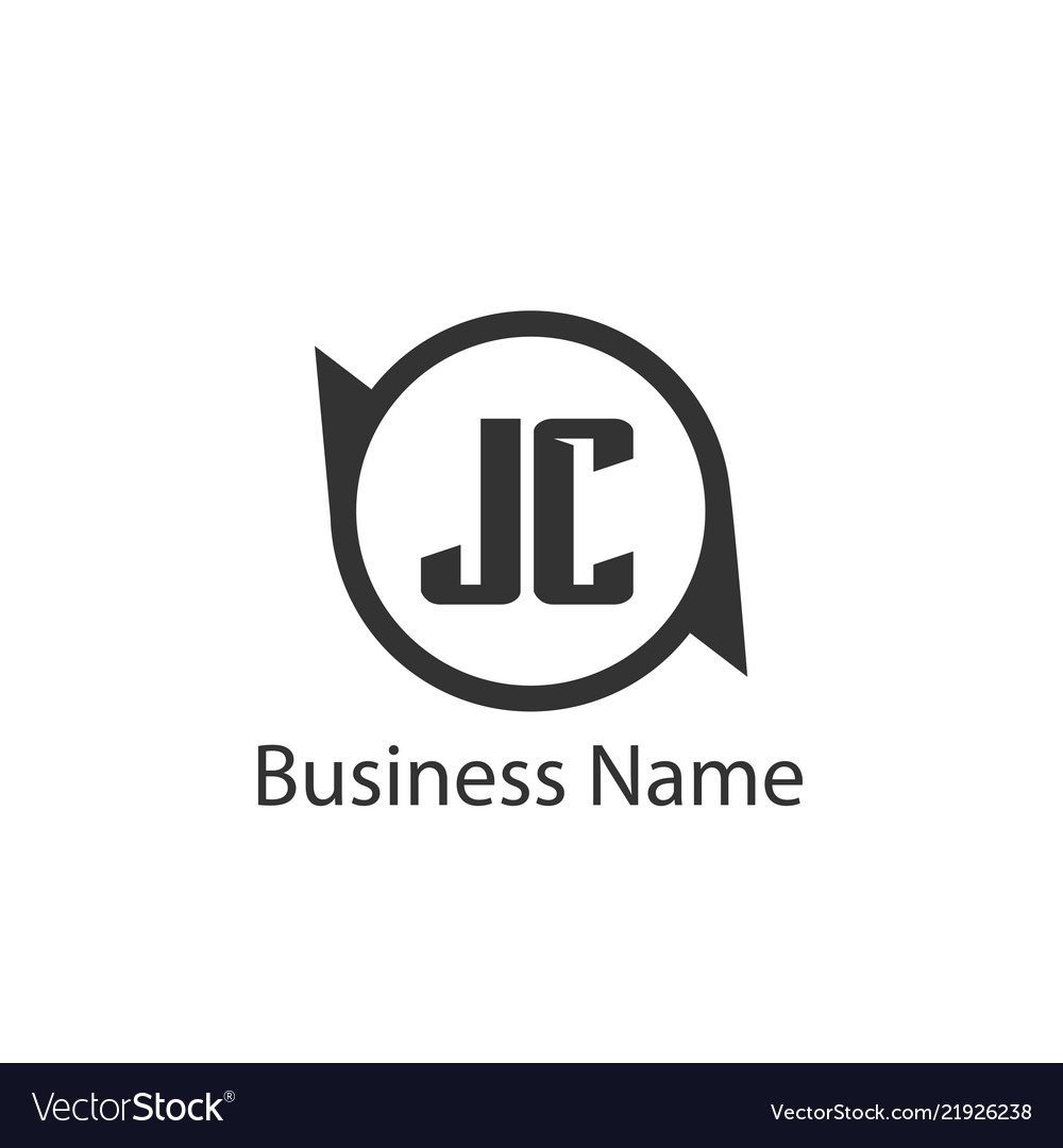 Initial letter jc logo template design