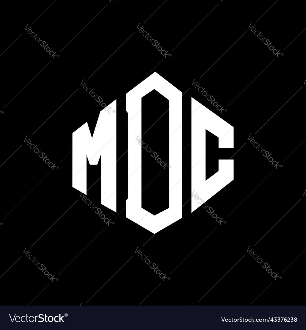 Mdc letter logo design with polygon shape
