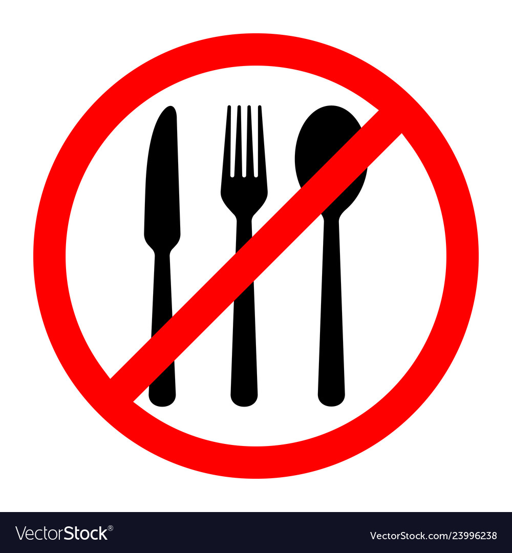 No eating sign