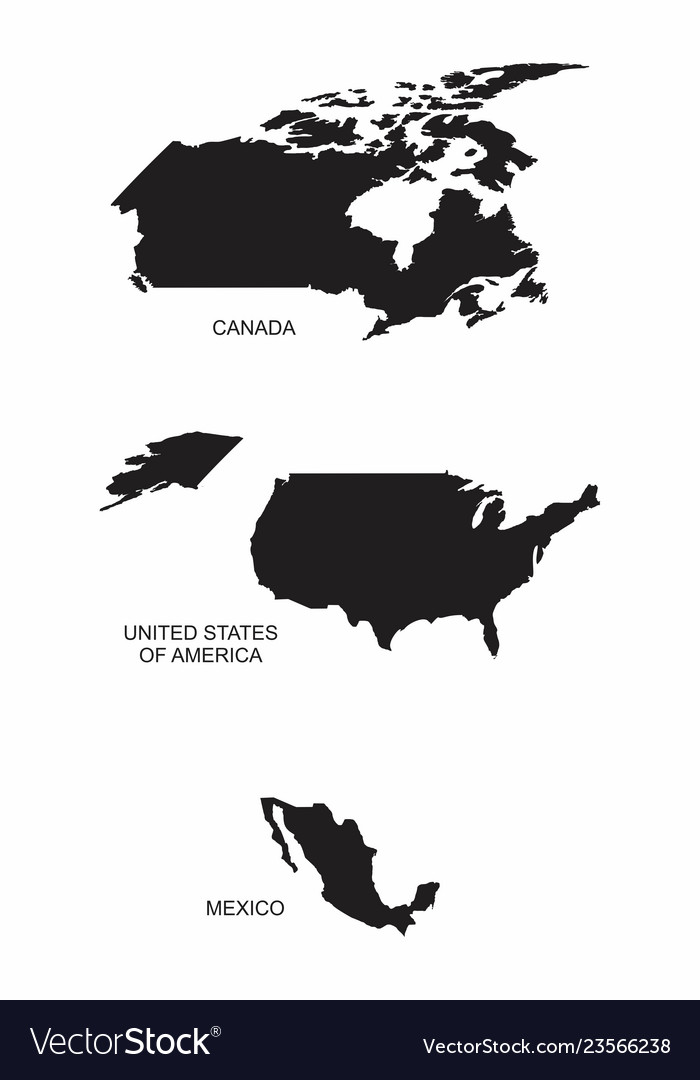 North America Country Silhouettes