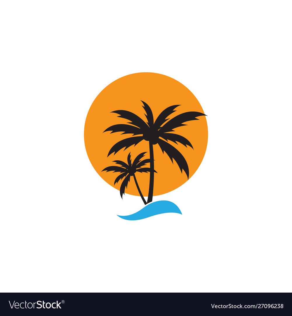 Palm tree graphic design template isolated Vector Image