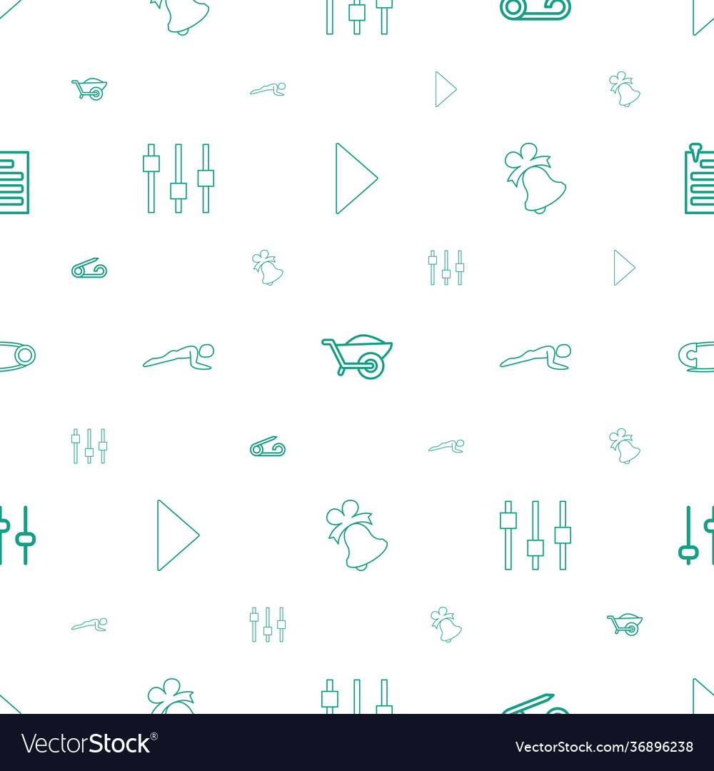 Push icons pattern seamless white background