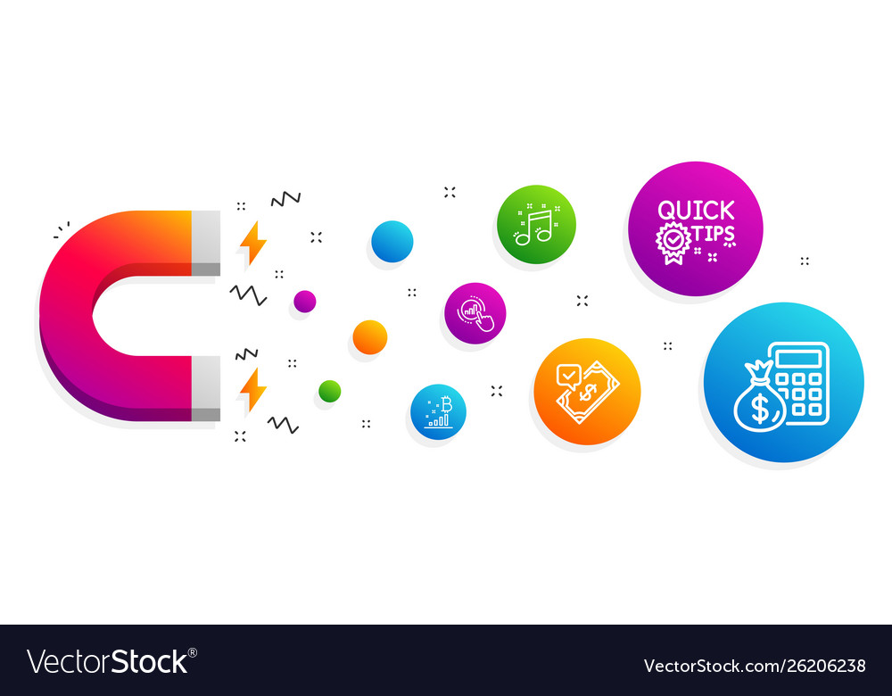 Quick tips accepted payment and bitcoin graph Vector Image Quick tips accepted payment and bitcoin graph