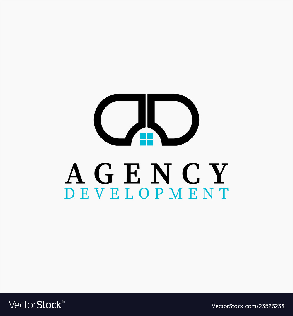 Real Estate Initial Letter A D Logo Design Vector Image