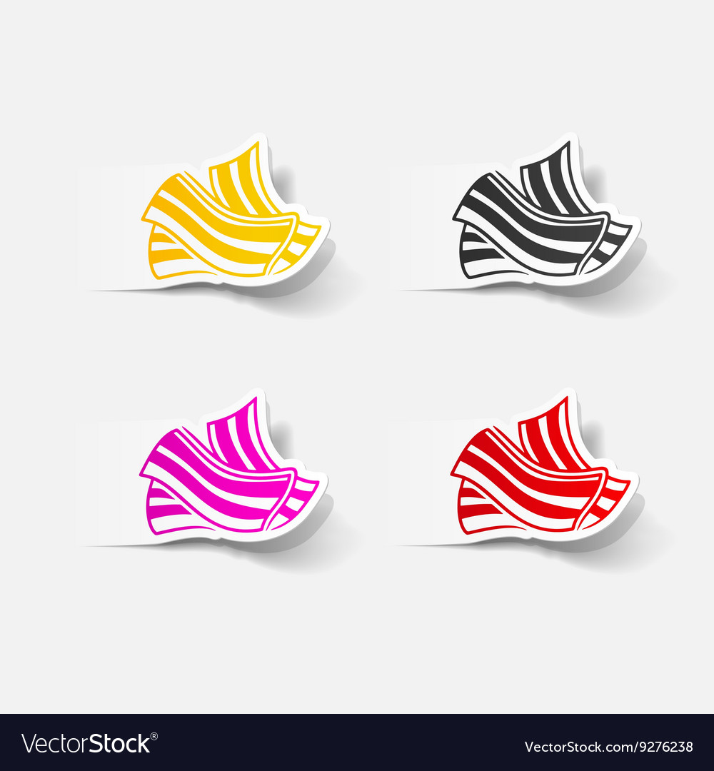 Realistic design element bacon