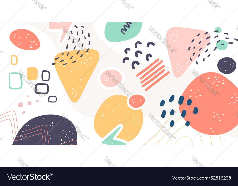 Scandinavian color abstraction vector image Scandinavian color abstraction