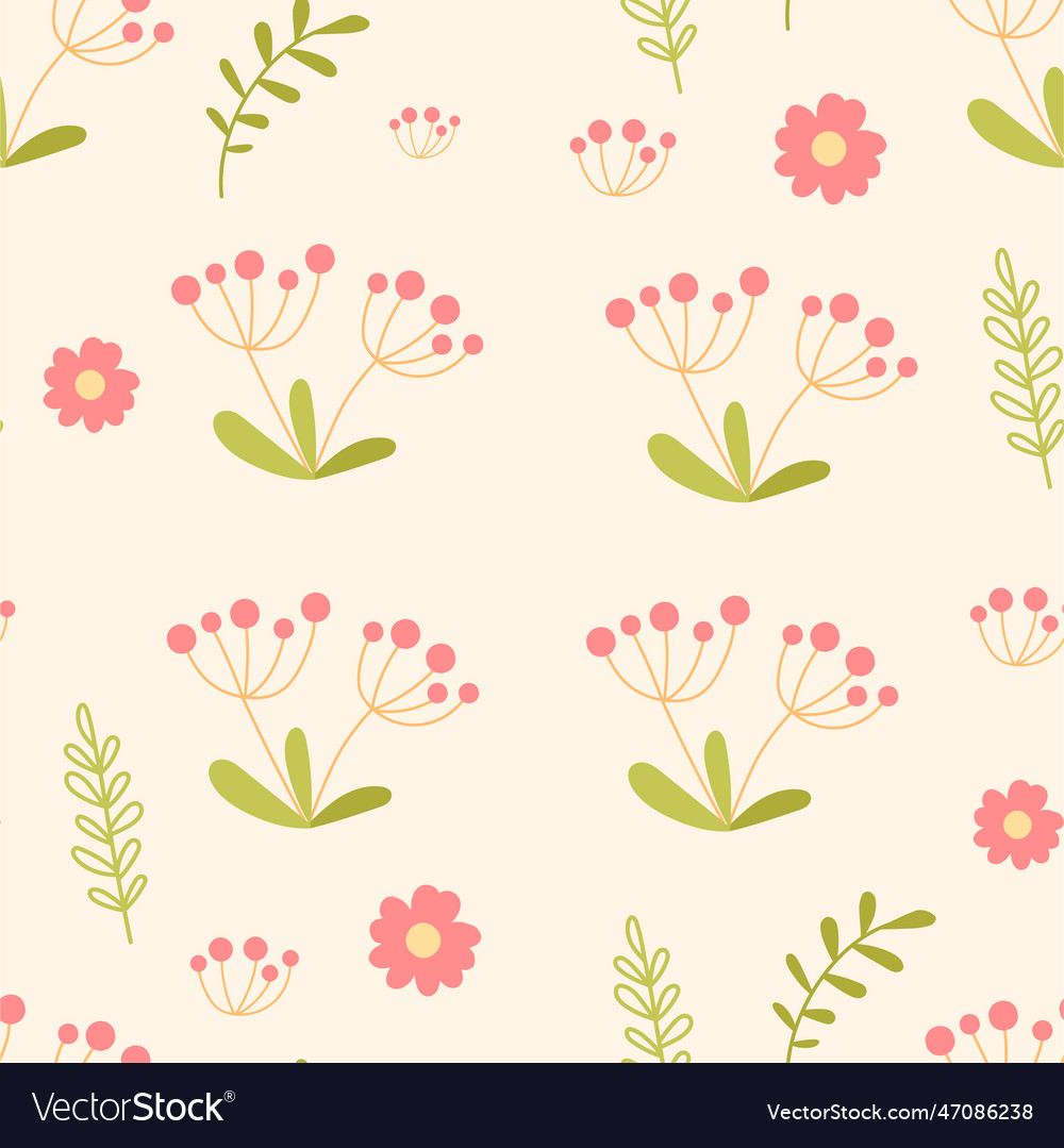 Seamless pattern with flowers