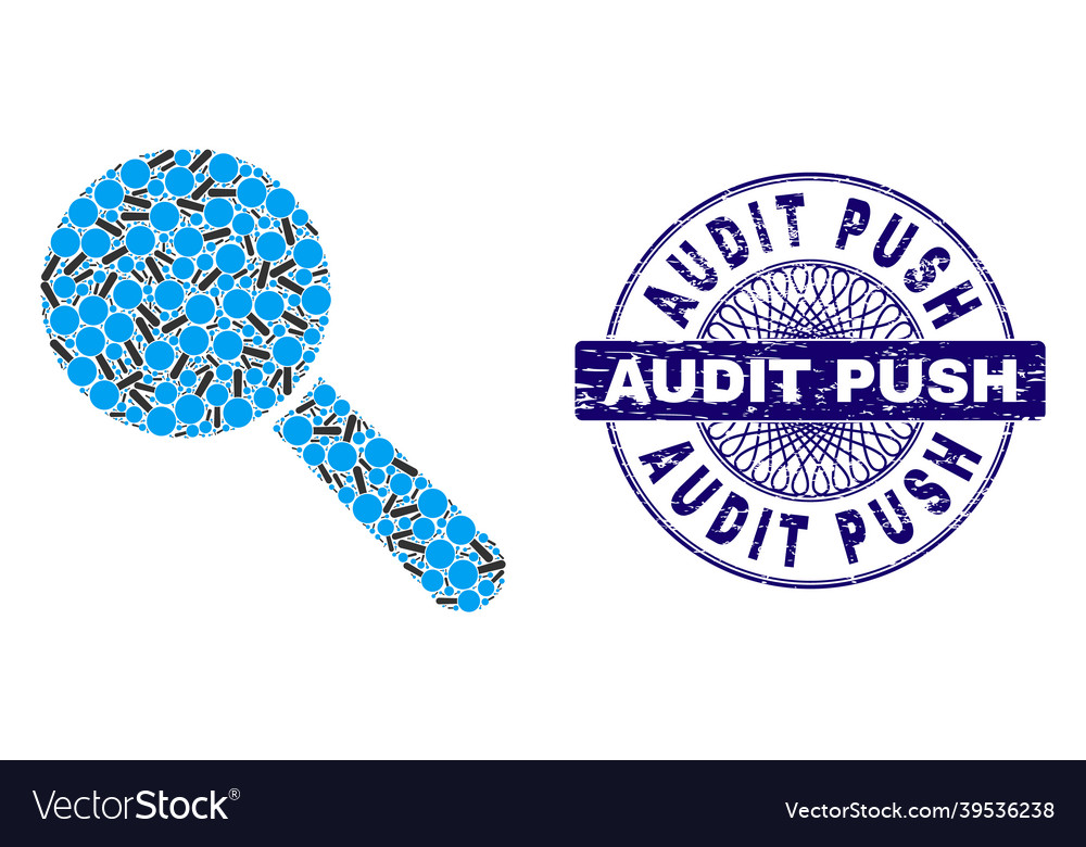 Search tool recursion mosaic of items vector image Search tool recursion mosaic of items