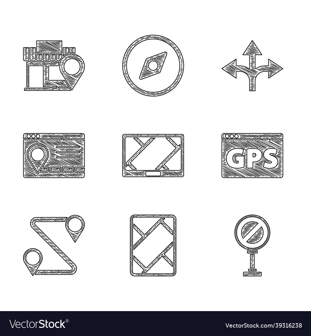 Set gps device with map stop sign route location