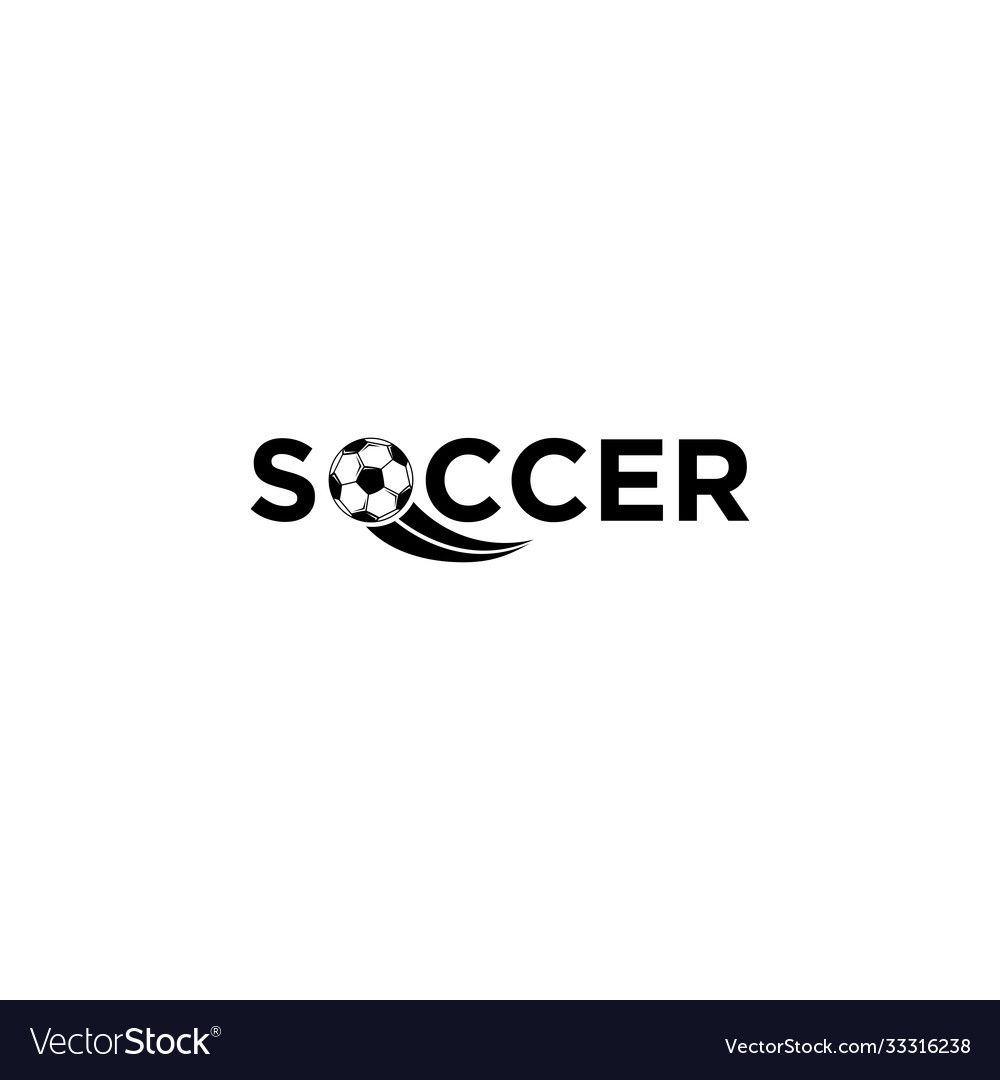 Wordmark soccer logo on white background Vector Image