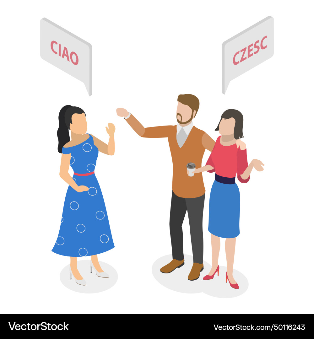 3d isometric flat of Royalty Free Vector Image