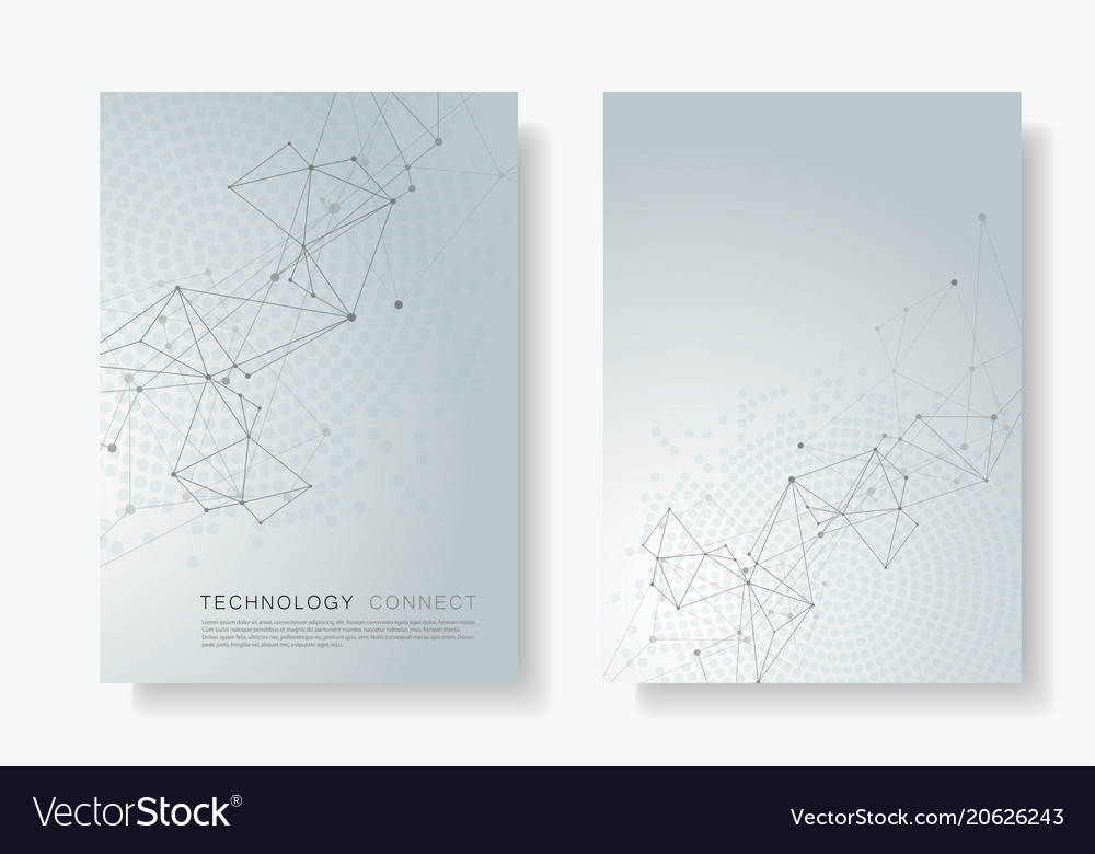Abstract background with connected lines and dots vector image Abstract background with connected lines and dots