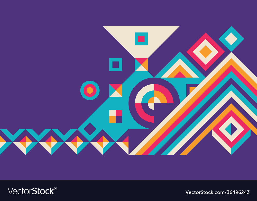 Background geometric design abstract pattern vector image Background geometric design abstract pattern