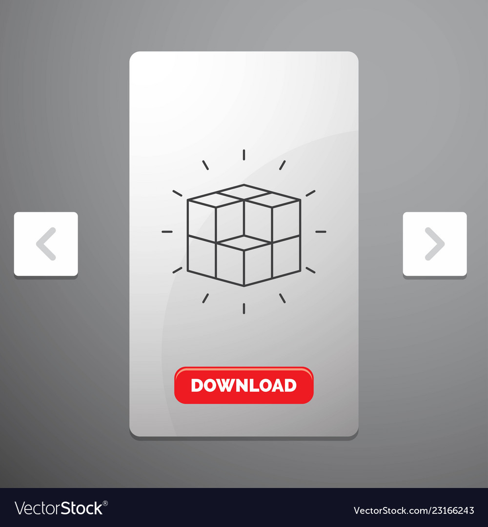 Box labyrinth puzzle solution cube line icon vector image Box labyrinth puzzle solution cube line icon