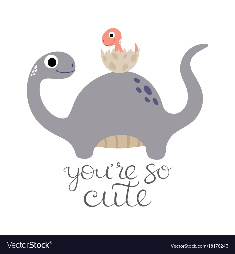 Cute dino Royalty Free Vector Image - VectorStock