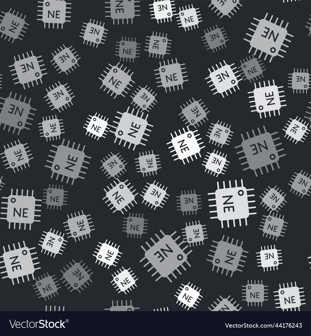 Grauer Computerprozessor mit Mikroschaltungen cpu vector image Grauer Computerprozessor mit Mikroschaltungen cpu