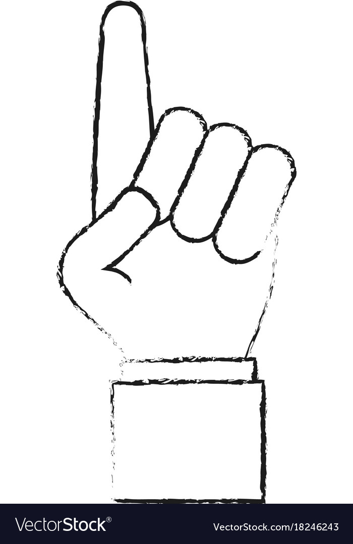 Hand with index up