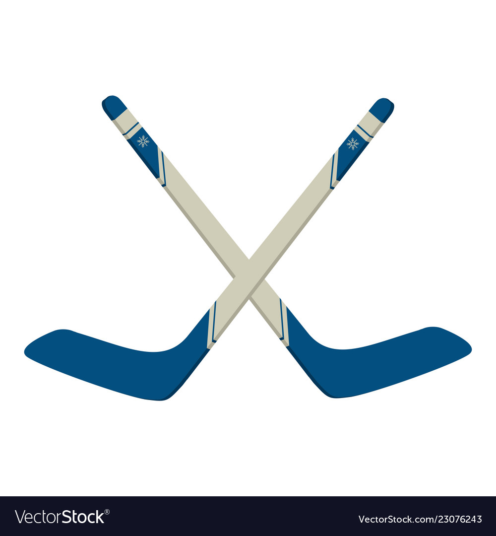 Hocket Sticks Crossed Royalty Free Vector Image