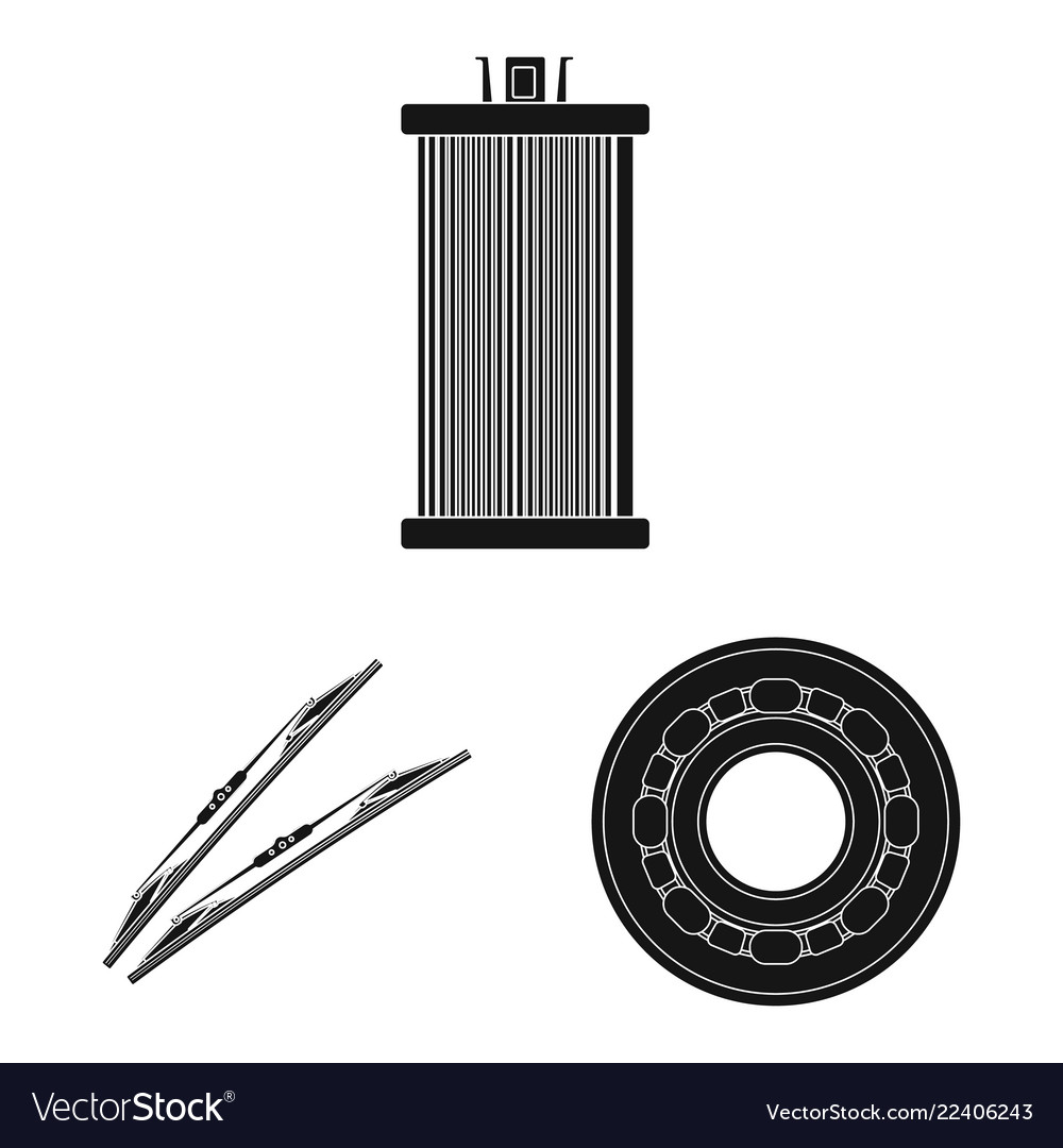 Isolated object of auto and part icon collection vector image Isolated object of auto and part icon collection