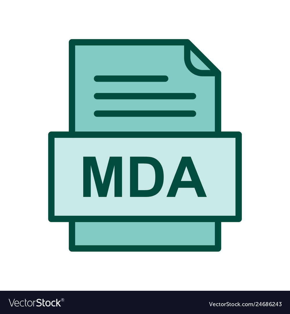Mda file document icon