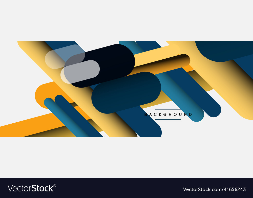 Overlapping round shapes and lines background vector image Overlapping round shapes and lines background