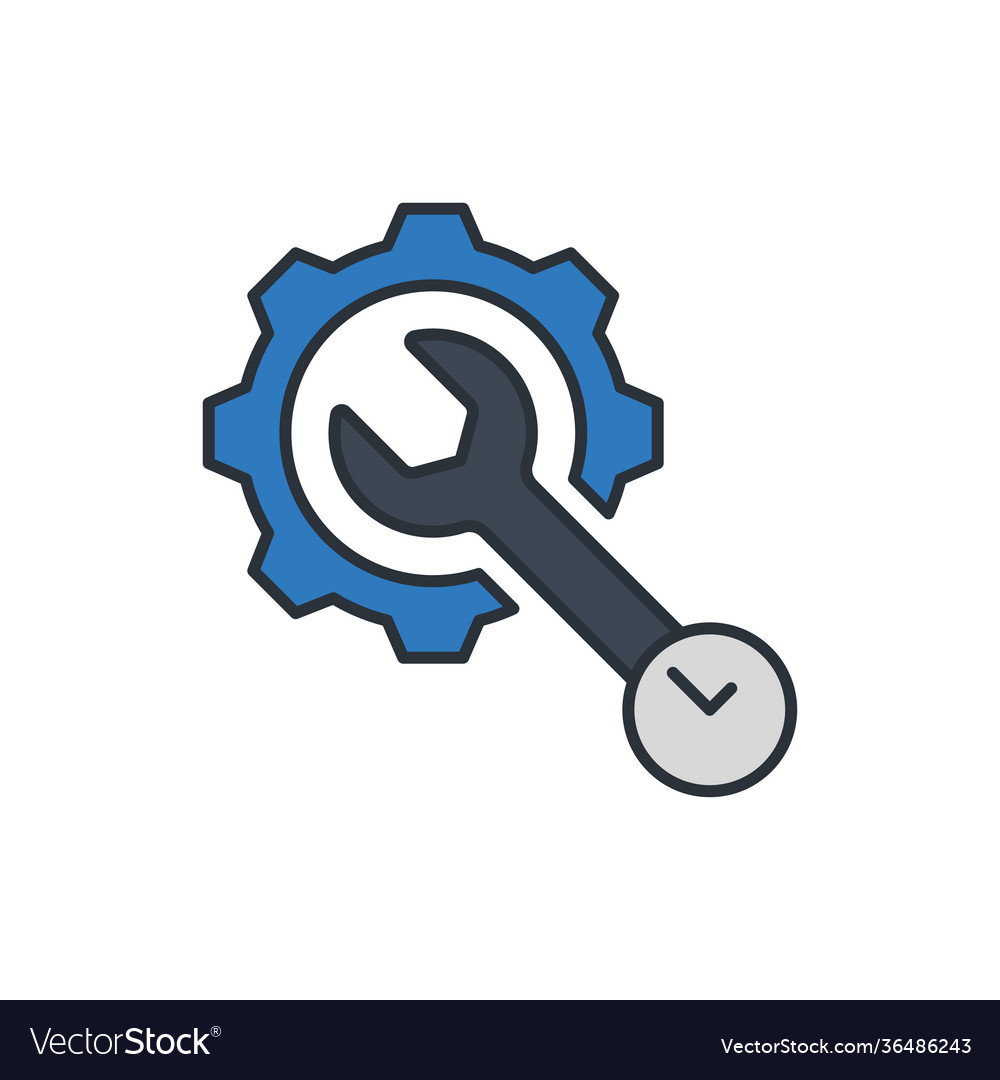 periodic-maintenance-icon-color-line-outline-sign-vector-image