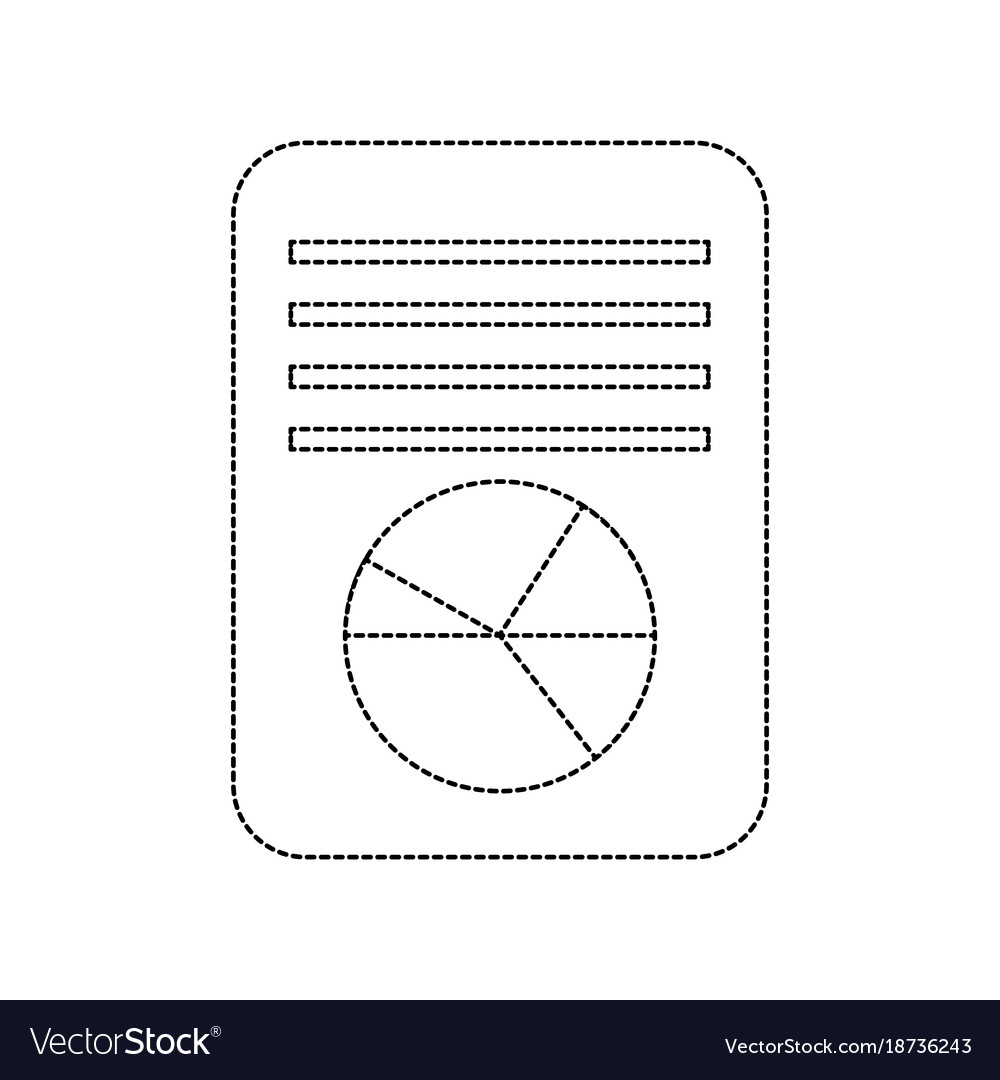 Pie graph chart on sheet icon image