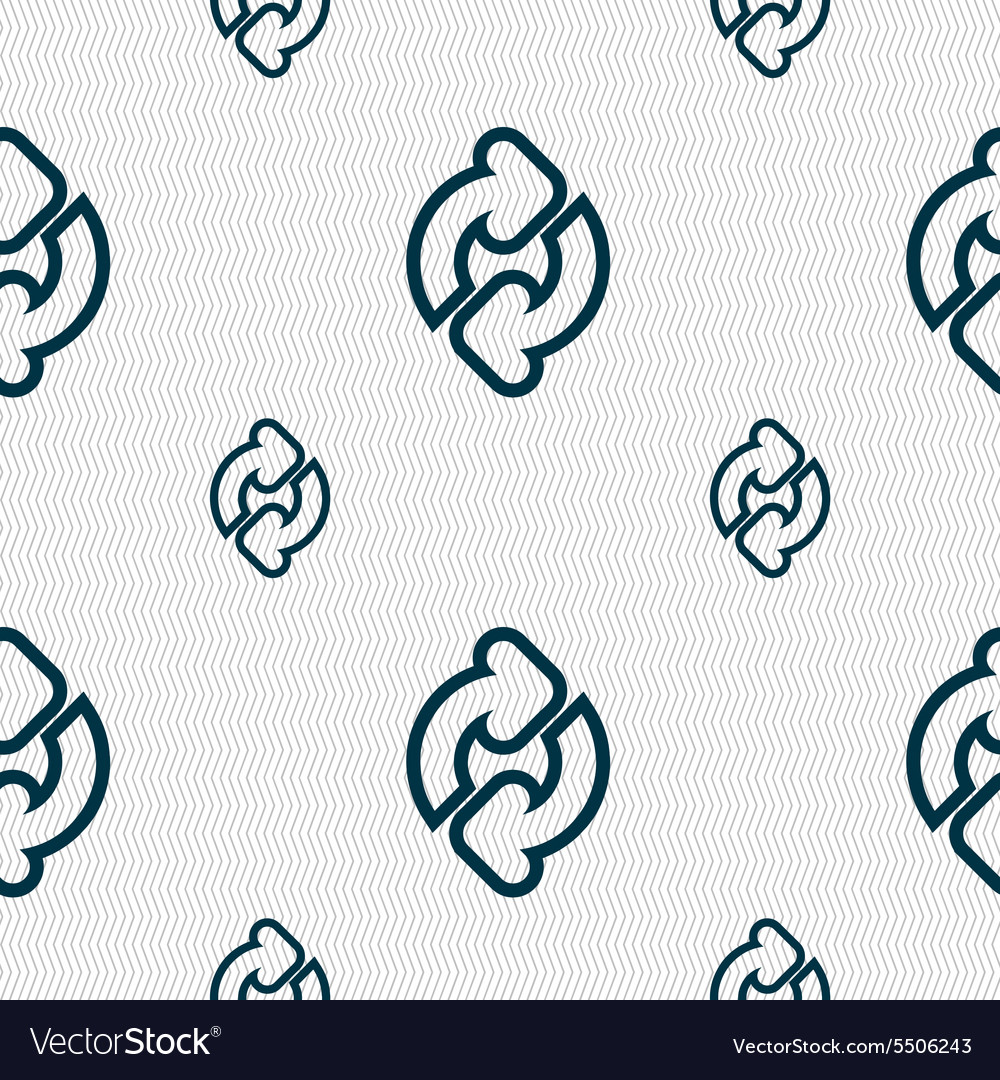 Refresh icon sign seamless pattern with geometric