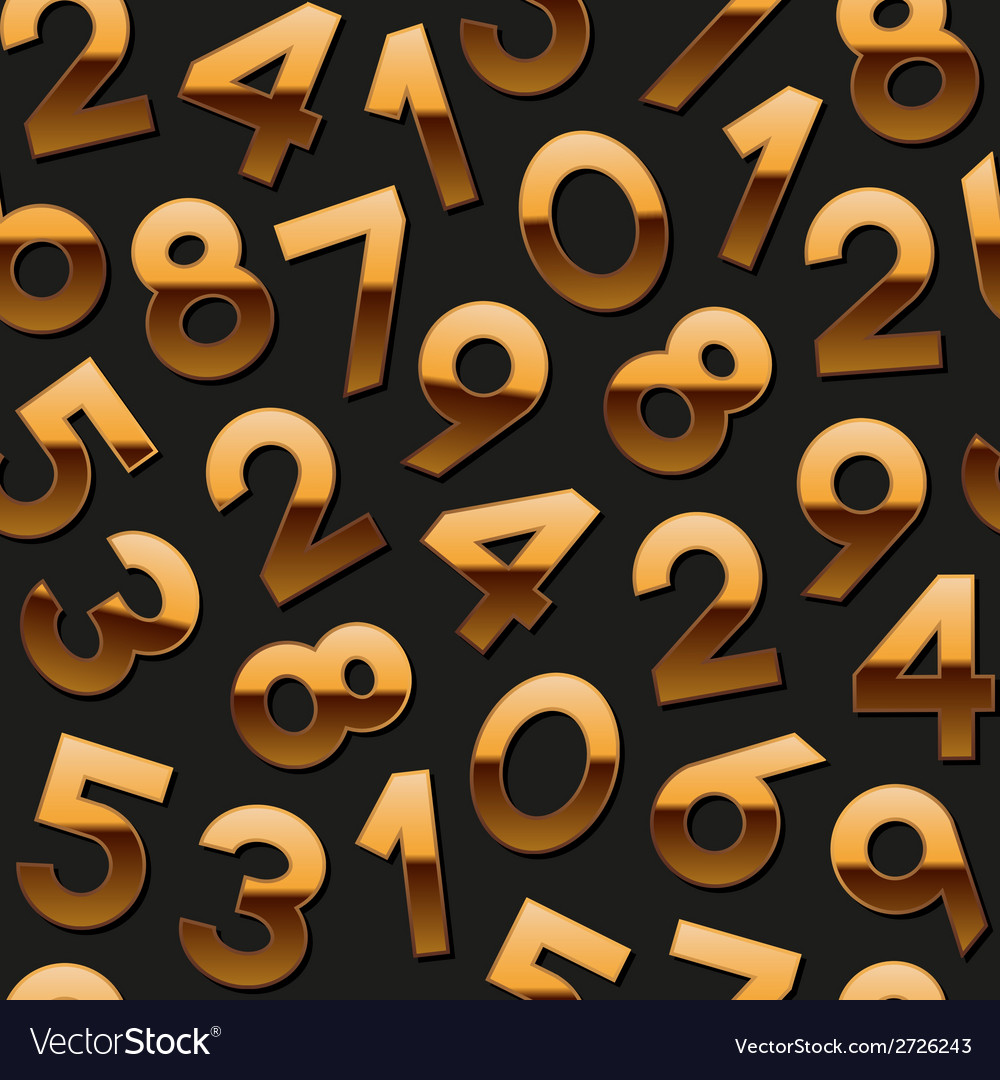 Seamless pattern with golden numbers