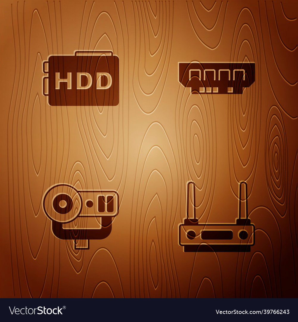 Set router and wi-fi signal hard disk drive hdd