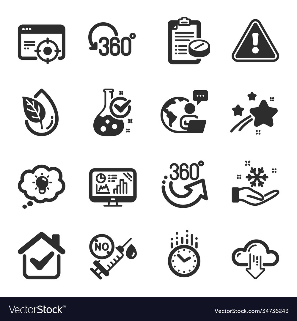 Set science icons such as full rotation vector image Set science icons such as full rotation