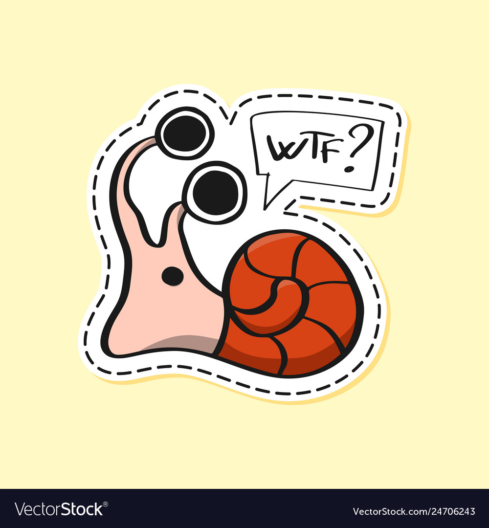 Snail sticker funny emoji icon elements